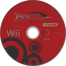 Cartridge artwork for Pro Evolution Soccer 2009 on the Nintendo Wii.