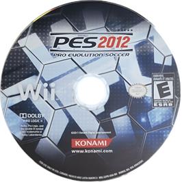 Cartridge artwork for Pro Evolution Soccer 2012 on the Nintendo Wii.