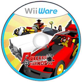 Cartridge artwork for Racers' Islands - Crazy Arenas on the Nintendo Wii.