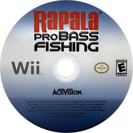 Cartridge artwork for Rapala Pro Bass Fishing on the Nintendo Wii.