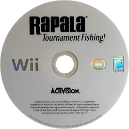 Cartridge artwork for Rapala Tournament Fishing on the Nintendo Wii.