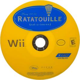 Cartridge artwork for Ratatouille on the Nintendo Wii.