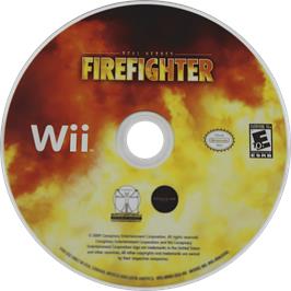 Cartridge artwork for Real Heroes - Firefighter on the Nintendo Wii.