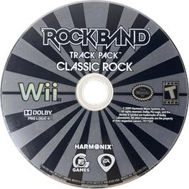 Cartridge artwork for Rock Band - Classic Rock Track Pack on the Nintendo Wii.