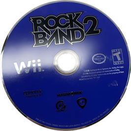 Cartridge artwork for Rock Band 2 on the Nintendo Wii.