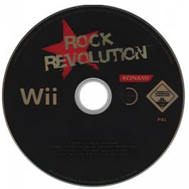 Cartridge artwork for Rock Revolution on the Nintendo Wii.