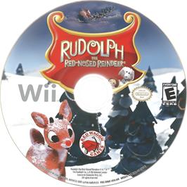 Cartridge artwork for Rudolph the Red-Nosed Reindeer on the Nintendo Wii.