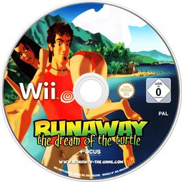 Cartridge artwork for Runaway - The Dream Of The Turtle on the Nintendo Wii.