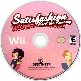 Cartridge artwork for Satisfashion - Rock The Runaway on the Nintendo Wii.