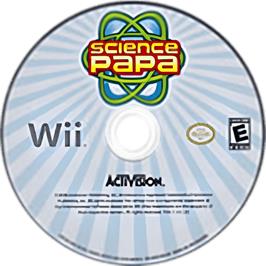 Cartridge artwork for Science Papa on the Nintendo Wii.