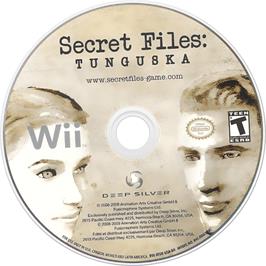 Cartridge artwork for Secret Files - Tunguska on the Nintendo Wii.