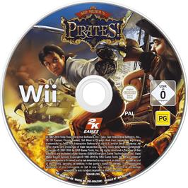 Cartridge artwork for Sid Meier's Pirates! on the Nintendo Wii.