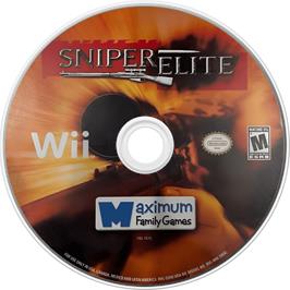 Cartridge artwork for Sniper Elite on the Nintendo Wii.