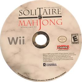 Cartridge artwork for Solitaire & Mahjong on the Nintendo Wii.