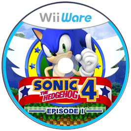 Cartridge artwork for Sonic The Hedgehog 4 - Episode I on the Nintendo Wii.
