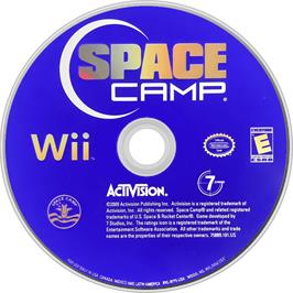 Cartridge artwork for Space Camp on the Nintendo Wii.