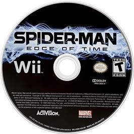 Cartridge artwork for Spider-man - Aux Frontières Du Temps on the Nintendo Wii.