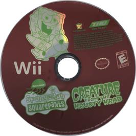Cartridge artwork for SpongeBob SquarePants - Creature from the Krusty Krab on the Nintendo Wii.