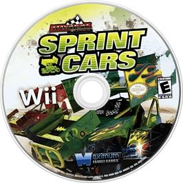 Cartridge artwork for Sprint Cars on the Nintendo Wii.