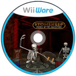 Cartridge artwork for Stonekeep - Bones of the Ancestors on the Nintendo Wii.