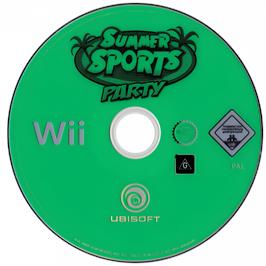 Cartridge artwork for Summer Sports Party on the Nintendo Wii.