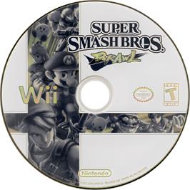 Cartridge artwork for Super Smash Bros. Brawl on the Nintendo Wii.
