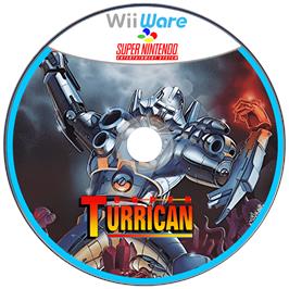 Cartridge artwork for Super Turrican (SNES) on the Nintendo Wii.