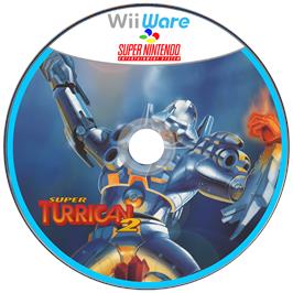 Cartridge artwork for Super Turrican 2 (SNES) on the Nintendo Wii.