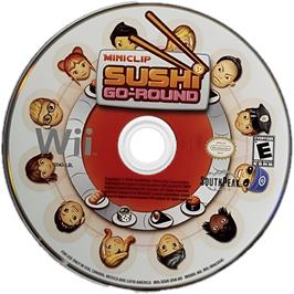 Cartridge artwork for Sushi Go Round on the Nintendo Wii.