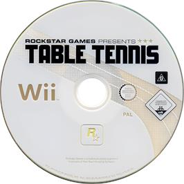 Cartridge artwork for Table Tennis on the Nintendo Wii.
