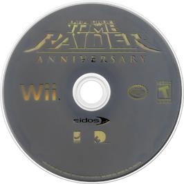 Cartridge artwork for Tomb Raider - Anniversary on the Nintendo Wii.