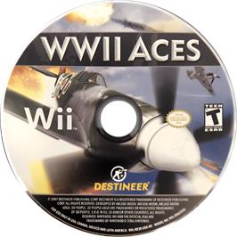 Cartridge artwork for WWII Aces on the Nintendo Wii.