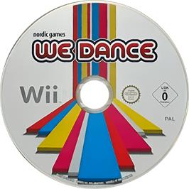 Cartridge artwork for We Dance on the Nintendo Wii.