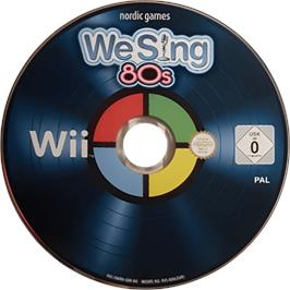 Cartridge artwork for We Sing 80s on the Nintendo Wii.