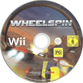 Cartridge artwork for Wheelspin on the Nintendo Wii.