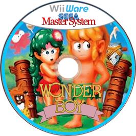 Cartridge artwork for Wonder Boy (SMS) on the Nintendo Wii.