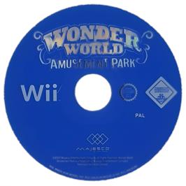 Cartridge artwork for Wonder World Amusement Park on the Nintendo Wii.