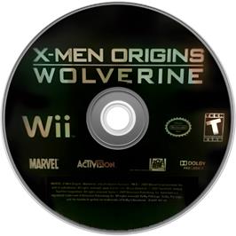 Cartridge artwork for X-men Origins - Wolverine on the Nintendo Wii.
