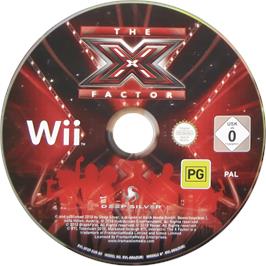 Cartridge artwork for X Factor on the Nintendo Wii.