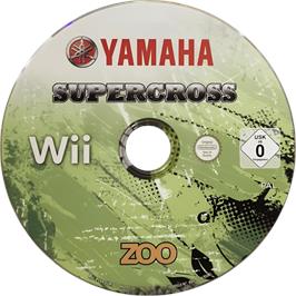 Cartridge artwork for Yamaha Supercross on the Nintendo Wii.