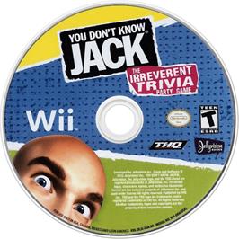 Cartridge artwork for You Don't Know Jack on the Nintendo Wii.