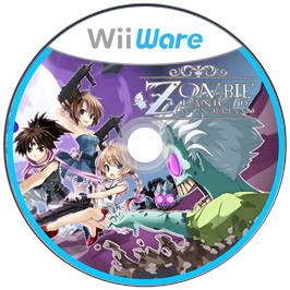 Cartridge artwork for Zombie Panic In Wonderland on the Nintendo Wii.