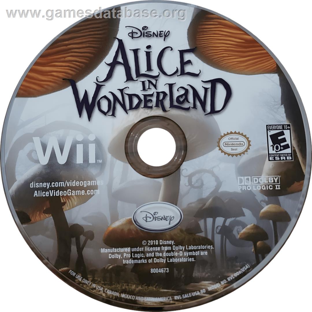 Alice in Wonderland - Nintendo Wii - Artwork - Cartridge