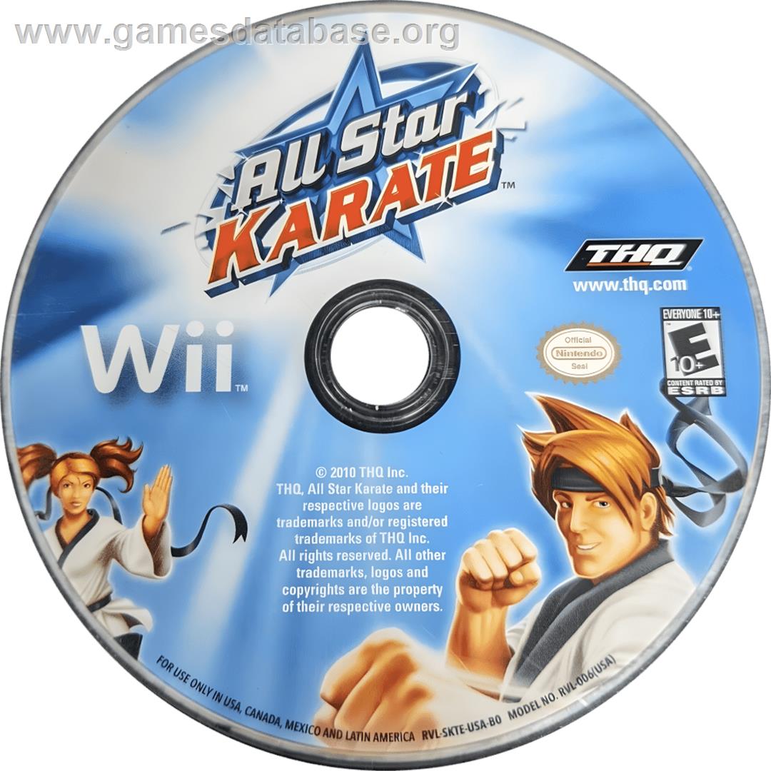 All Star Karate - Nintendo Wii - Artwork - Cartridge