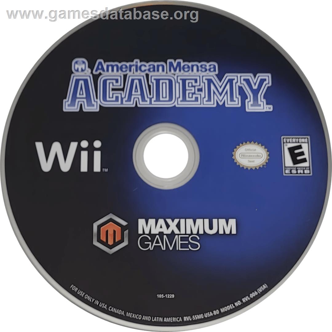 American Mensa Academy - Nintendo Wii - Artwork - Cartridge