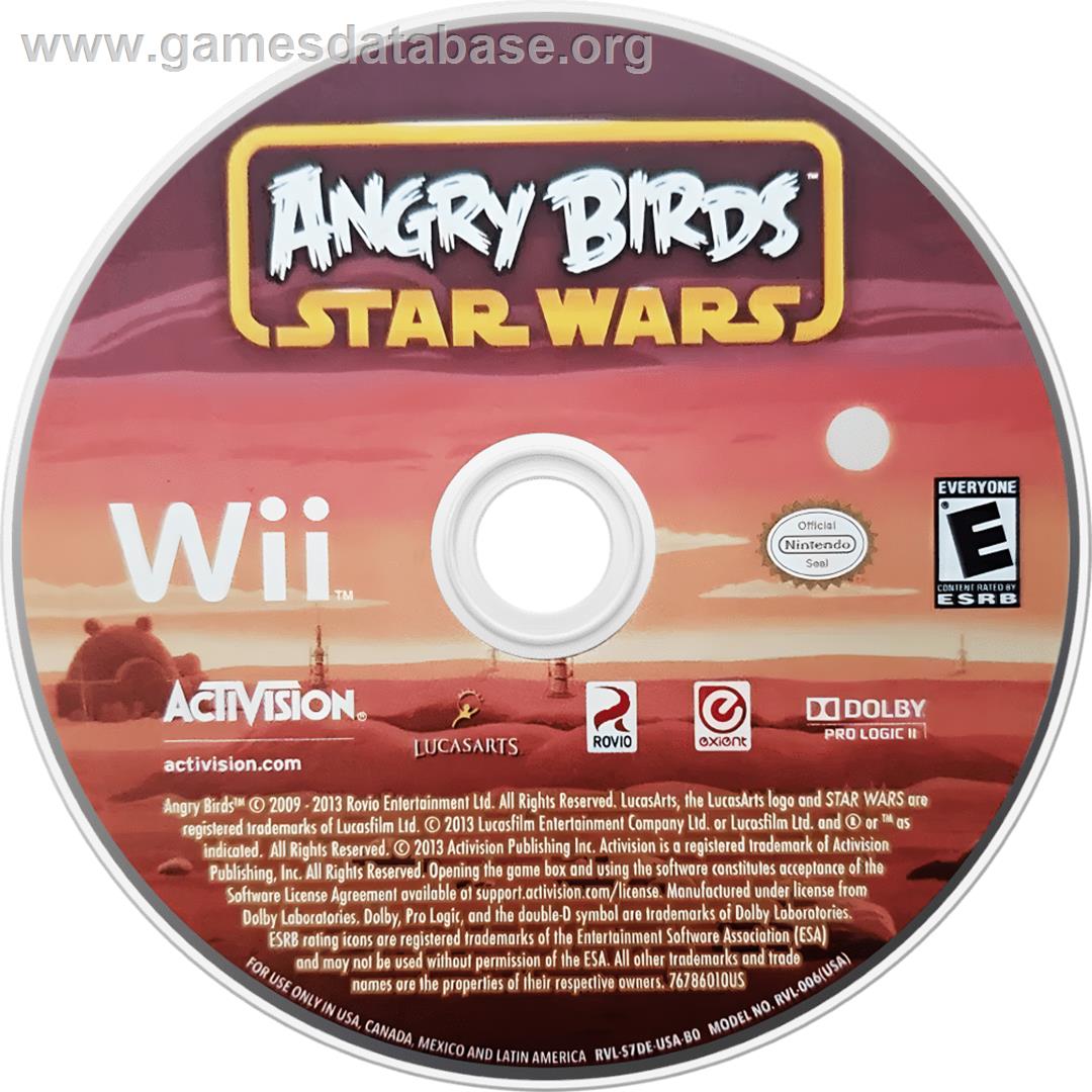Angry Birds Star Wars - Nintendo Wii - Artwork - Cartridge