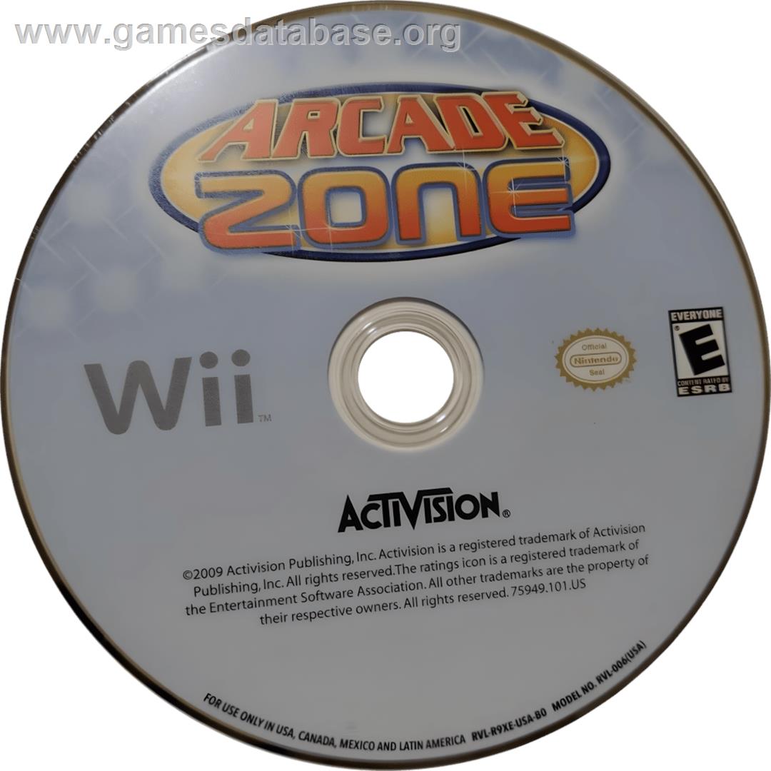 Arcade Zone - Nintendo Wii - Artwork - Cartridge