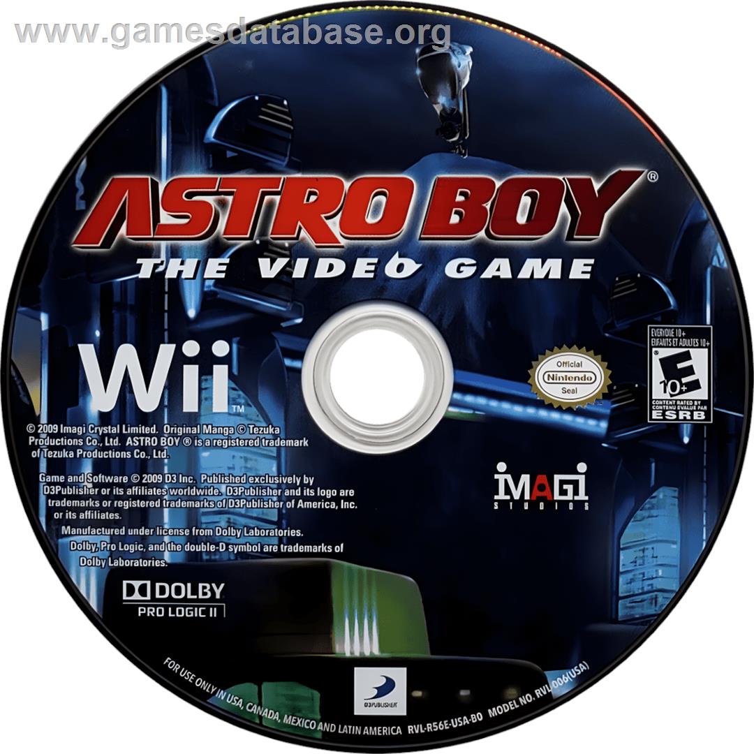 Astro Boy - The Video Game - Nintendo Wii - Artwork - Cartridge