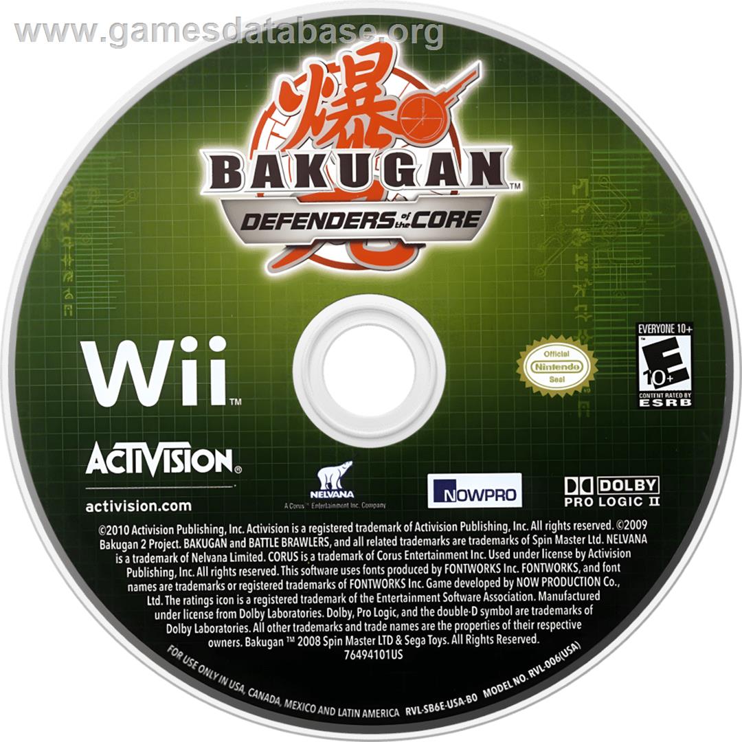 Bakugan Battle Brawlers - Les Protecteurs De La Terre - Nintendo Wii - Artwork - Cartridge