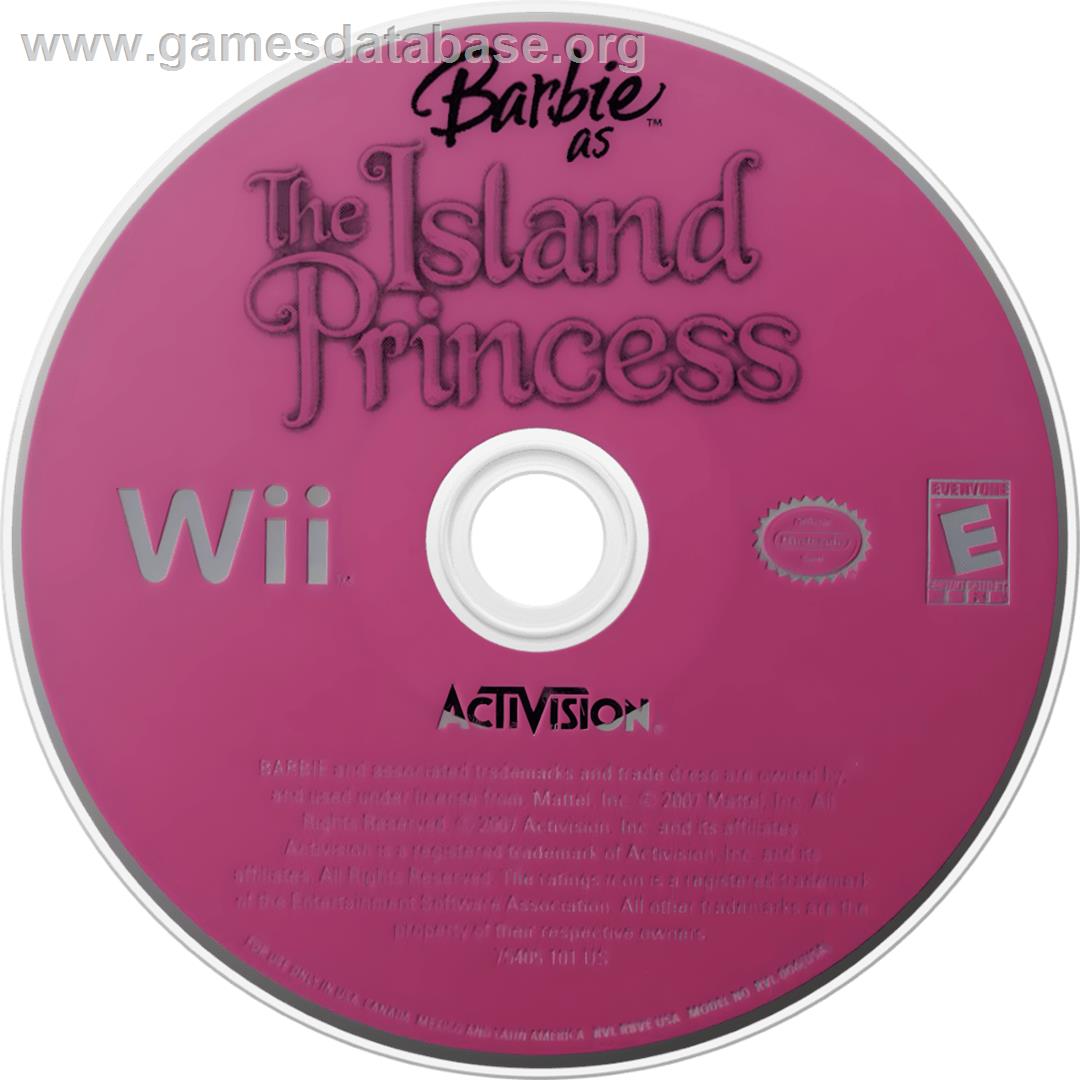 Barbie Princesse De L'ile Merveilleuse - Nintendo Wii - Artwork - Cartridge